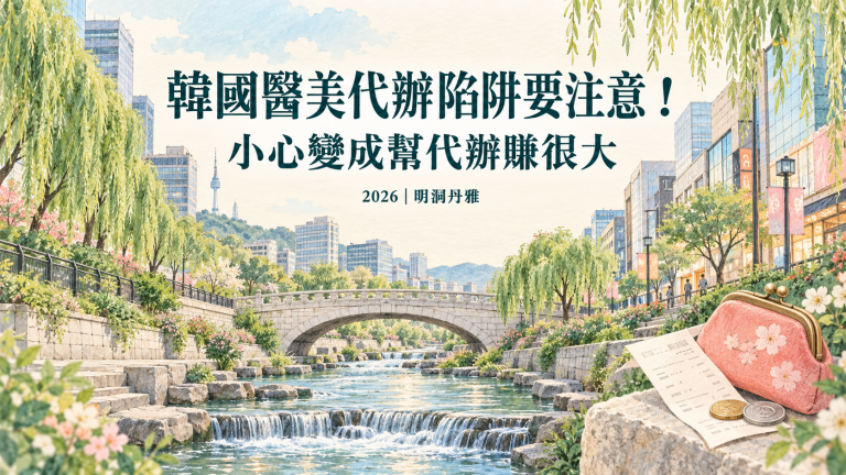 韓國醫美代辦陷阱要注意！小心變成幫代辦賺很大2026｜明洞丹雅